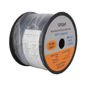 Spt-2 Gfqhf 726972480076 250ft Black Zip Cord Wire 18/2 Extension Electrical #2