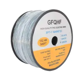 Spt-1 Gfqhf 726972480144 500ft Green Electrical Wire Ul Listed 18/2 Zip