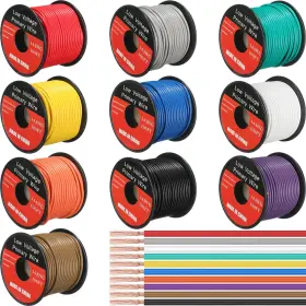 Mul-gisafai-0132 Gisafai 10 Pcs Wire 100 Ft Per Roll 1000 Total Color Combo