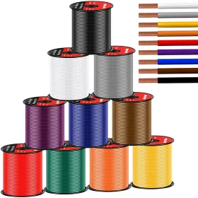 Mul-gisafai-2222 Gisafai 10 Pcs 18 Gauge Wire 100 Ft Per Roll 1000 Multicolor