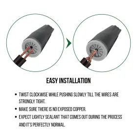 Gkojw1011g Gkoled Waterproof Wire Connectors Silicone Filled Outdoor Small Dark Gray #3