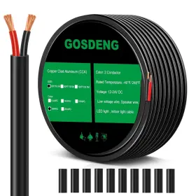 Gosdeng Gd-18ga2c-30 18 Gauge Wire 2 Conductor Electrical Awg Stranded Pvc Cord 12v Low
