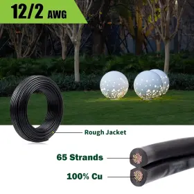 426-l122b100w Greatide 12/2 Low Voltage Landscape Lighting Wire Outdoor Direct Burial 100 Ft #2