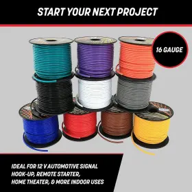 16ga100-10all Gs Power 16 Gauge Stranded Copper Clad Aluminum Zip Cord Wire For 12 100 Ft #2