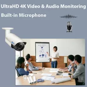 Gw8050mic Gw Security 8mp 4k Ip Poe Microphone 2.8-12mm Lens Camera Used #3