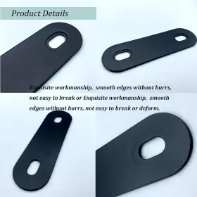 Brace02 Gxeabg 6 Pack Straight Brackets For Wood Brace 6.1 1.77 0.12inch Black #3