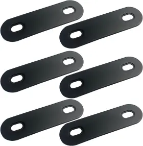 Brace02 Gxeabg 6 Pack Straight Brackets For Wood Brace 6.1 1.77 0.12inch Black