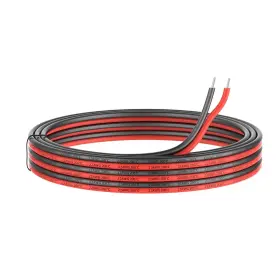 Haerkn 652890996613 22awg Silicone Electrical Wire 2 Cores Line 200ft Black 100ft