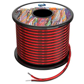 Haerkn 652890996637 12 Gauge Electrical Wire 2 Conductor Parallel Silicone 30ft Black Red