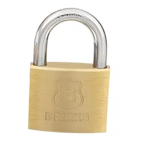 Hampton Products 039208992619 40mm Solid Brass Keyed Padlock With 7/8 Inch Shackle Clearance - Chrome 40 Mm