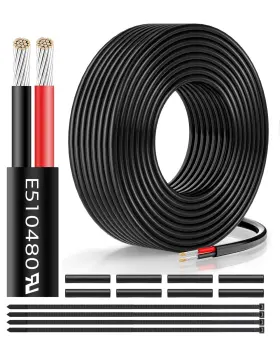Hanbest 724725430569 14 Gauge Wire 14/2 2 Conductor Electrical Awg 30ft Black