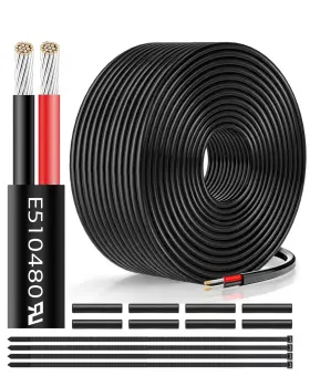 14ga Hanbest 724725430668 14 Gauge Wire 14/2 2 Conductor Electrical Awg 100ft Automotive 1