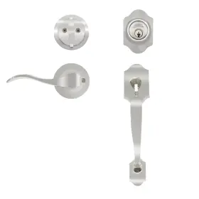 Jxs-d-001 Hardhawk Front Door Handle Set With Deadbolt Lever Reversible Exterior Lock