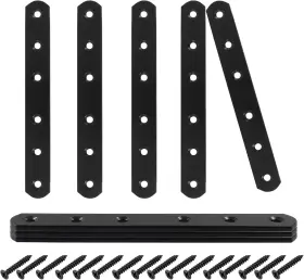 Zq240731-418 Harskiyer 8 Pcs 6 Inch Straight Bracket Stainless Black X 0.8