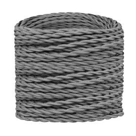 Helunsi 445035364308 32.8ft Grey Twisted Cloth-covered 18/2 Electrical Wire Vintage Lamp Cord For D