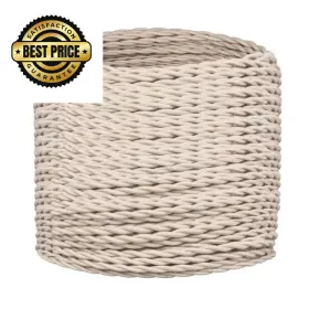 E318347 Helunsi Twisted Cloth Covered Wire Ivory 18/2 Fabric