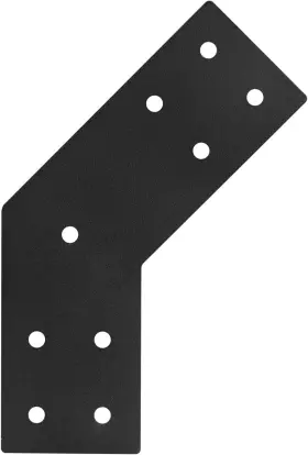 Mw157-b-t4 Heneng 4 Pcs 45 Degree L Bracket Connector For 4x4 Post 3 Inch Width Flat Black