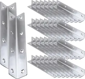 Hiab3005 High-pq 30pcs 304 Stainless Steel Corner Brace For Wood Heavy Duty 4x1x1in Silver