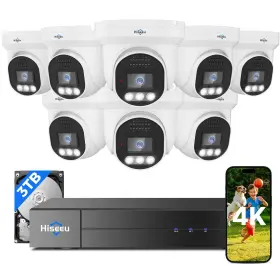 Pk-8yhc488-ct Hiseeu 4k Hd 121 Wide View Security Camera System 8 Pcs 8mp Poe Secur