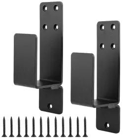 16996840581972 Hkztuy 2-pack Heavy Duty Door Barricade Brackets For 2x4 Lumber - U-shaped Security