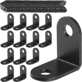 Hnbun 696629698010 100 Pcs Black Corner Brace 1x1 Inch L Bracket Sets 90