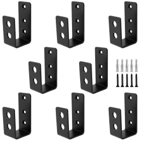 Hoigon-22103006 Hoigon 8 Pack 2 X 4 Inch Door Barricade Brackets Heavy Duty Drop Open Bar Ho