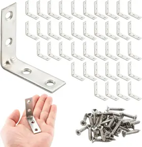 5243 Home Master Hardware 40pcs L 2 Stainless Steel-40pack Steel