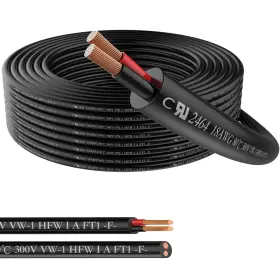2464-18-2c-100 Honencn 18 Gauge 2 Conductor Electrical Wire Stranded Pvc Red And 100ft 18awg-stranded