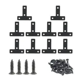 Zc202304262159 Hordion 10pcs Right Angle Brace - 2 X Inch 50 Black