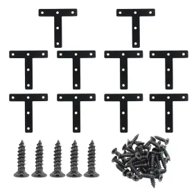 Zc202304262160 Hordion 10pcs 3 X Inch T Bracket Corner Brace 80 Black