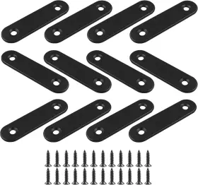 Zc202311202366 Hordion 12pcs 2.4 Inch Straight Bracket Stainless Steel -60mm Black