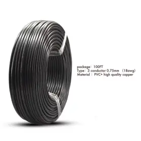 Hy003 Hy Tec Rvv Cable Extension Cord Copper Wire 3 Core 0.75mm 18awg Black Blue #3