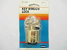 47-1583 Ideal Security 14 Brass Key Window Lock Heavy Duty New Old Stock Wholesale Lot