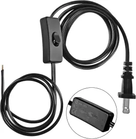 Inc. 445010854855 Lamp Power Cord With On/off Switch 3a/120v Ul Certified Wire Molded P