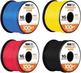 Iron Forge Cable 688941052922 16 Gauge Primary 100 Ft Per Roll Set Of 4 - Foot