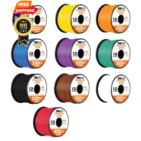 Iron Forge Cable 840013428091 1000 Ft 12 Gauge Primary Set Of 10 - 100 Foot