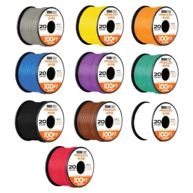 Iron Forge Cable 840013428114 20 100 Foot Yellow Orange Blue Gray White Green Purple