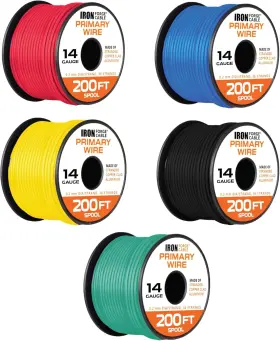 Iron Forge Cable 840013438793 14 Gauge Primary Automotive Wire - 5 Set Of 200 Foot