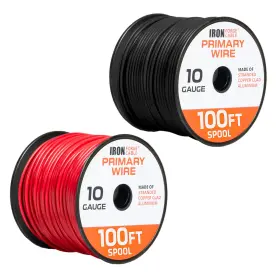 Iron Forge Cable 840013444633 200 Ft 10 Gauge Primary Automotive Wire Set Of 2 - 100 Foot