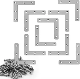 20200714l Iziusy 10 Pieces Stainless Steel L Braces 3.1 X Inch 80 Mm Flat Silver