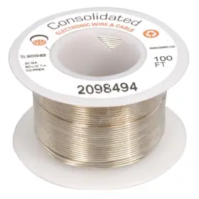 000100-jvp Jameco Valuepro 20 Awg Solid Tinned-copper Bus Bar Wire 100 Feet Tinned Copper