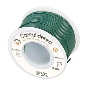 9313-5 Jameco Valuepro 36822 22 Awg Solid Tinned-copper Hook-up Wire 100ft Green #2
