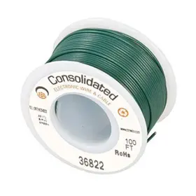 9313-5 Jameco Valuepro 36822 22 Awg Solid Tinned-copper Hook-up Wire 100ft Green