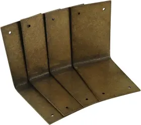 Jcbiz 728456068022 4pcs L-shape Corner Bracket 60x40mm Antique Brass 90 Degree Right Angle