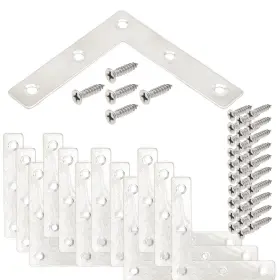 Ch-22-8-36 Joyangy 20pcs 3 X Inch Silver L Flat Shape Braces 80x80 Mm