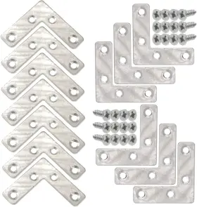 Wt-202304-35 Joyangy 20pcs 2 X Inch Silver L Flat Shape Braces Corner 50x50 Mm