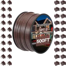 1747175 Kanayu 500 Ft Spt-2 High Voltage Landscape Wire 18 Awg 10 Amps Outdoor Brown