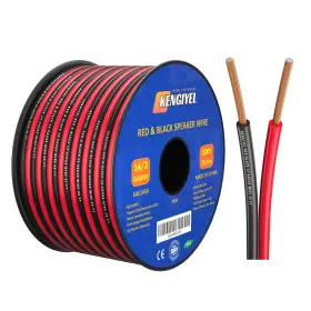 Wire-241123 Kengiyel Speaker Wire 14 Gauge 50ft 2 Conductors Red Black Cable 14awg/50ft Red-black