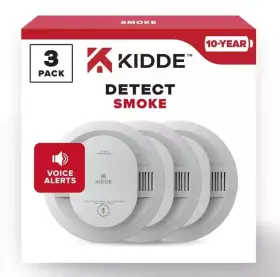 21033067 Kidde 10-year 3-pack Detector With Photelectric Sensor And Voice Alerts 20sd10