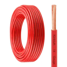 M-red-thhn-14 Kimbluth Thhn Wire 14 Gauge 25 Ft Stranded Copper Awg 25ft Red